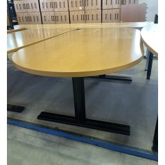 Ovális tárgyalóasztal bükk színben - 200 x 100 cm