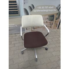   Steelcase Qivi gurulós tárgyalószék, fehér-barna színű 